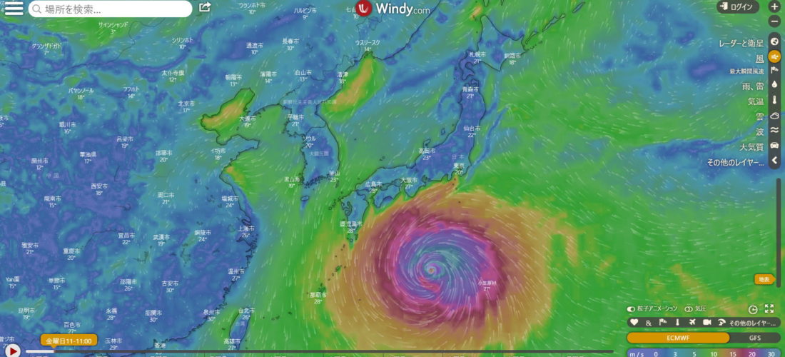 台風19号ハビキスにご用心